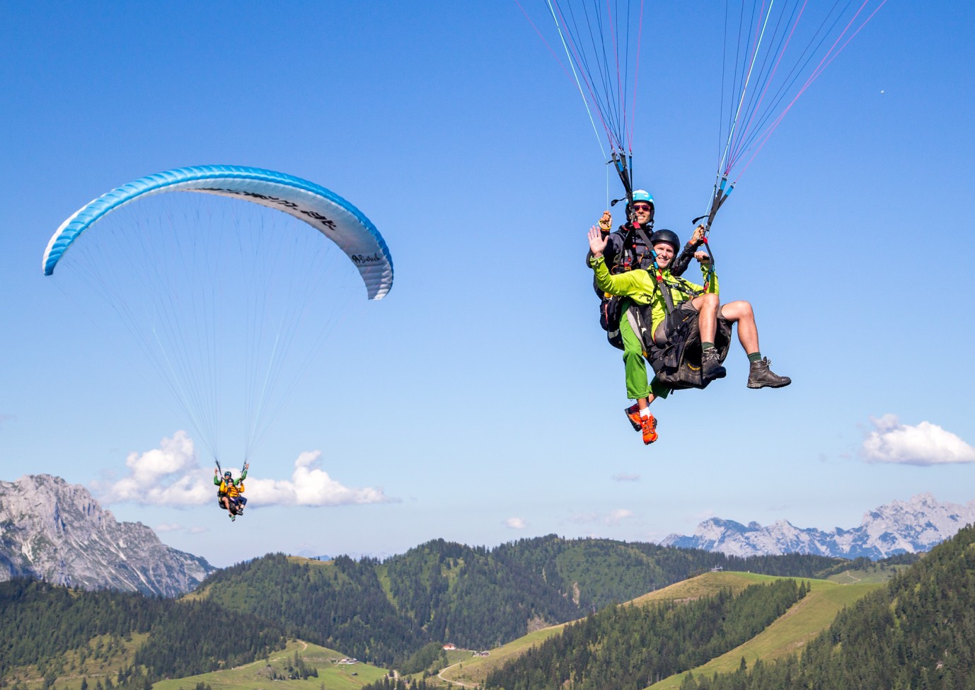 Alpenhof Filzmoos - gemeinsam in der Luft in Salzburg Paragleiten