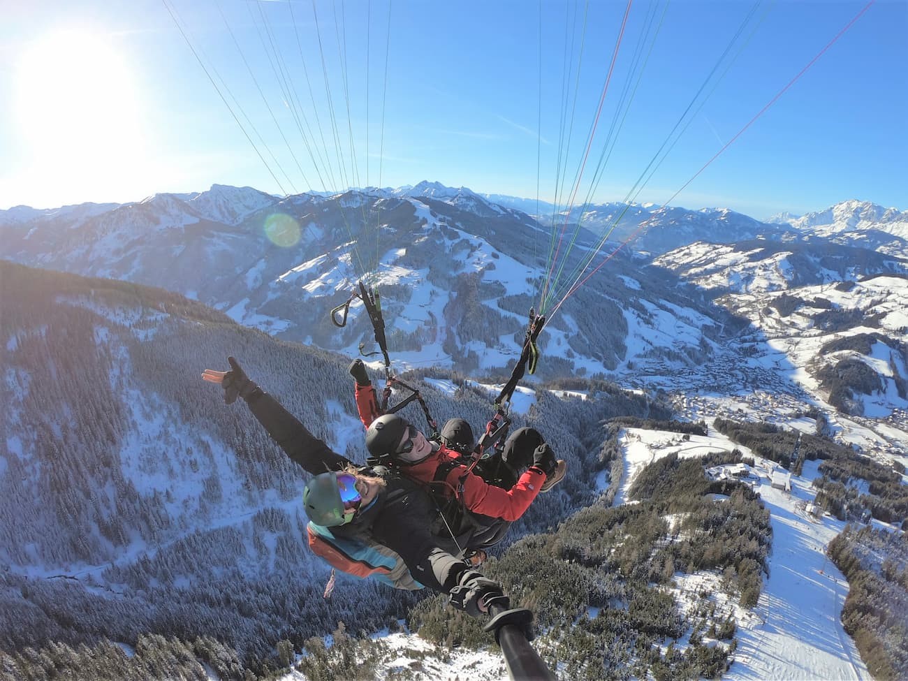 Alpenhof Filzmoos - Paragleiten in den Salzburger Bergen im Winter