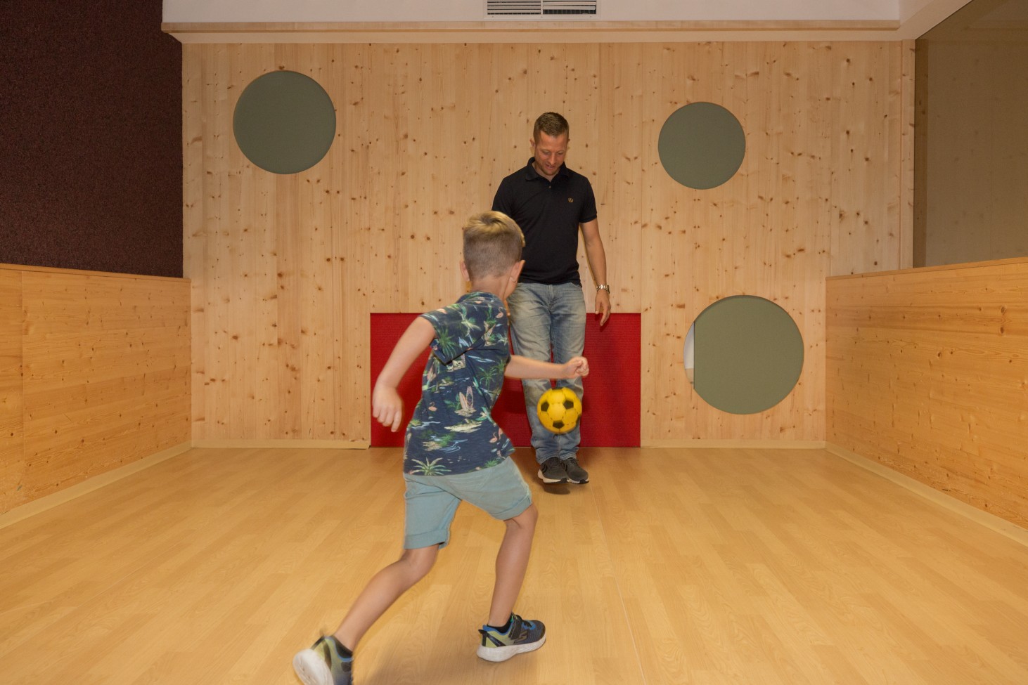 Unsere Fun-Area für Ballspiele und zum Herumtoben