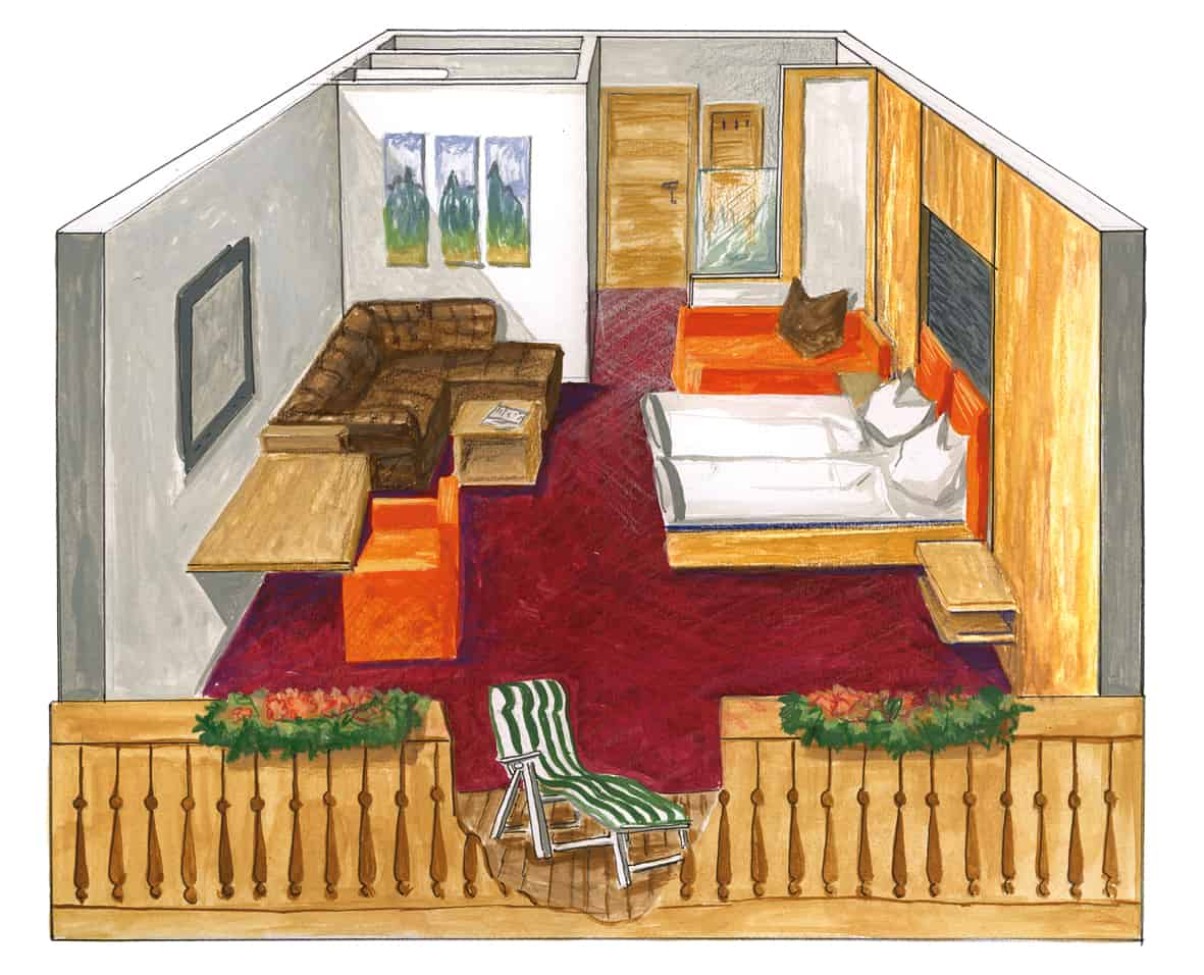 Floor plan double room Zirbenstein