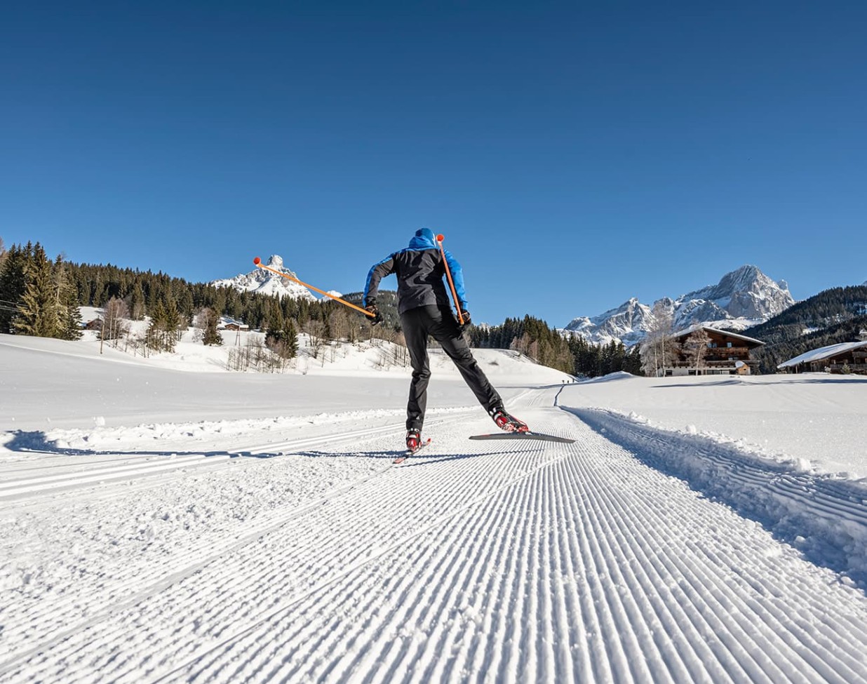 Langlaufen auf der Sonnenloipe in Filzmoos Neuberg