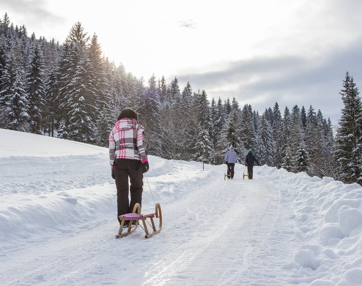 Rodelspaß im Winterurlaub