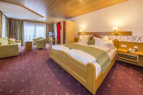 Das Zimmer Edelweiss mit der integrierten Infrarotkabine